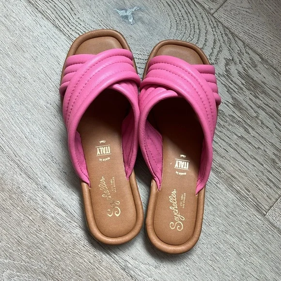 NIB Seychelles 'Word for Word' Pink Leather Italian Sandals (Women's 6.5) - Picture 6 of 9